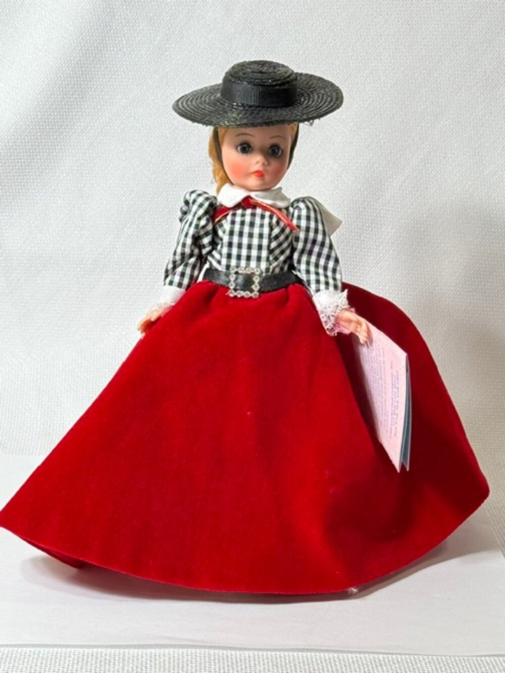 Madame Alexander restrung 10" Portrettes Gibson Girl doll with stand.